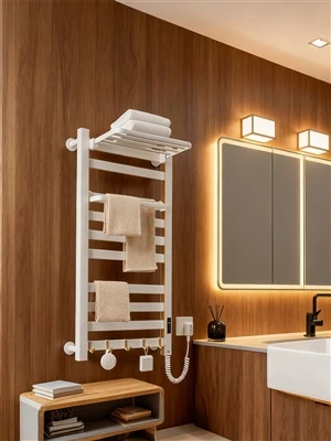 Electric Towel Rack, Heating Towel Rod, Bath Towel Rack, Carbon Fiber Intelligent Heater, Bathroom Storage Rack, No Need For Drilling